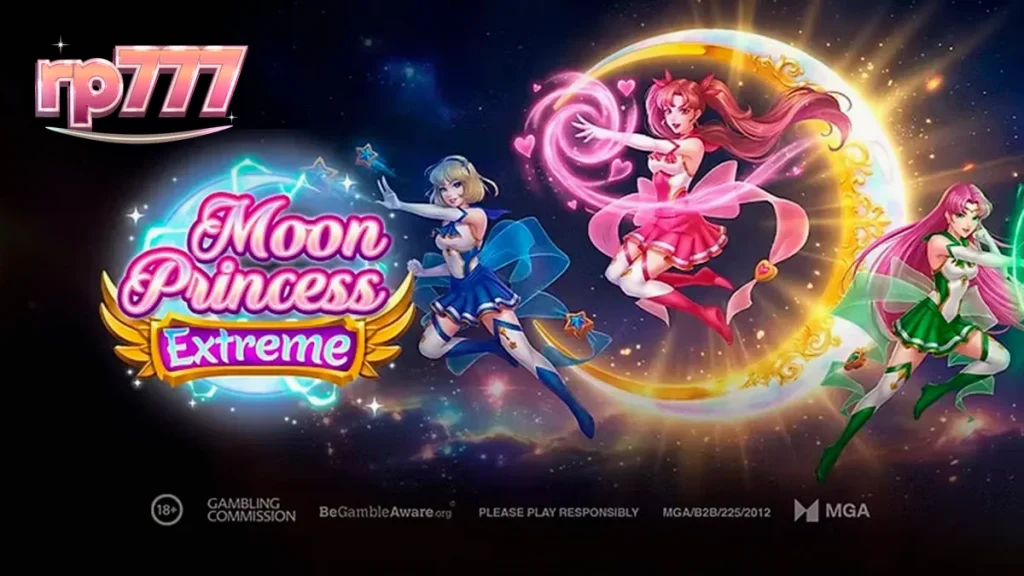 Tampilan visual grid 5x5 dan karakter utama dalam Moon Princess Extreme
