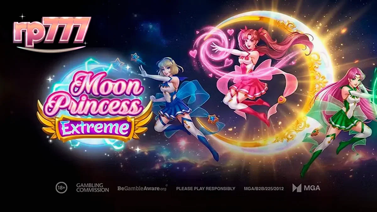 Tampilan visual grid 5x5 dan karakter utama dalam Moon Princess Extreme